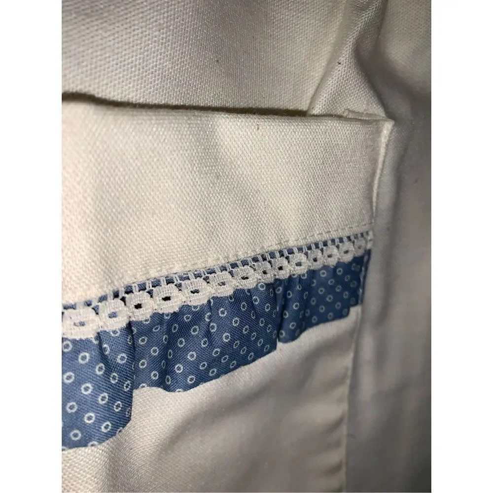 NWOT Vintage‎ Full Apron Blue Country Kitchen Blue Hearts Adult Size